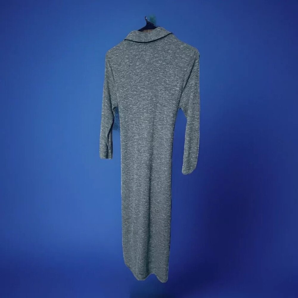 H By Halston Wrap Dress Gray Mid-Length With Lining Women Size X-S Ties In Front - Picture 3 of 3